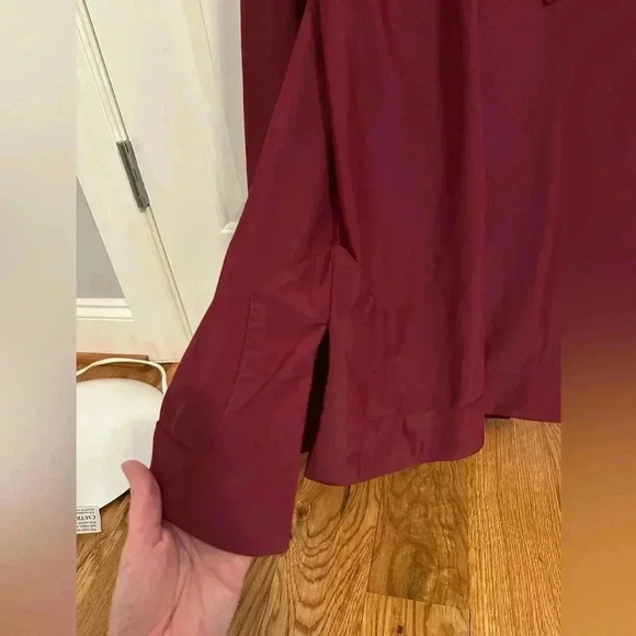 Jude Connally Women's Burgundy Jude Cloth Long Sleeve Chris Tunic Top Size Small - Picture 5 of 8